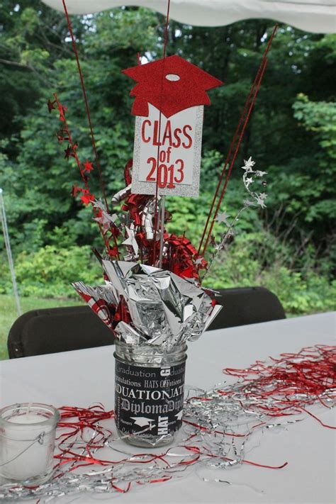 grad party table decoration ideas|high school graduation centerpiece ideas.